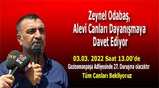 Zeynel Odabaş, Alevi Canları Dayanışmaya Davet Ediyor