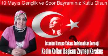 Zeynep Karakuş’tan 19 Mayıs Gençlik ve Spor Bayramı Mesajı 
