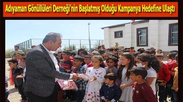 Adıyaman Gönüllüler Derneğinden Çocukları Sevindiren Kampanya Hedefine Ulaştı 