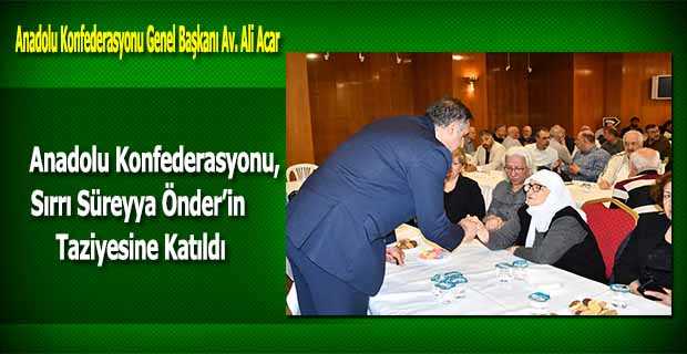 Anadolu Konfederasyonu, Sırrı Süreyya Önder’in Taziyesine Katıldı