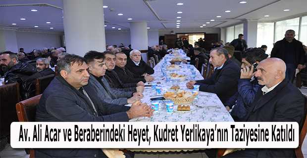 Av. Ali Acar ve Beraberindeki Heyet, Kudret Yerlikaya'nın Taziyesine Katıldı
