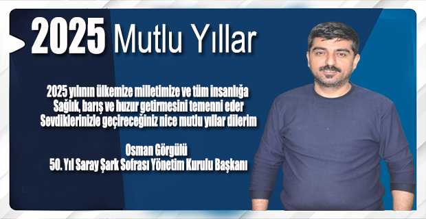Osman Görgülü'den Yeni Yıl Mesajı