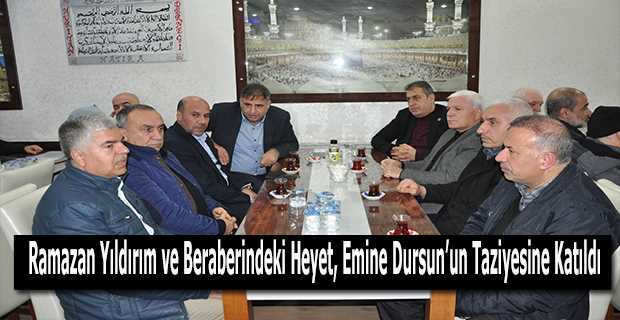 Ramazan Yıldırım ve Beraberindeki Heyet, Emine Dursun'un Taziyesine Katıldı