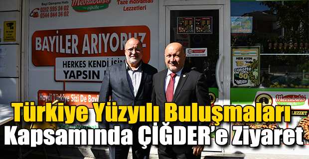 Türkiye Yüzyılı Buluşmaları Kapsamında ÇİĞDER’e Ziyaret