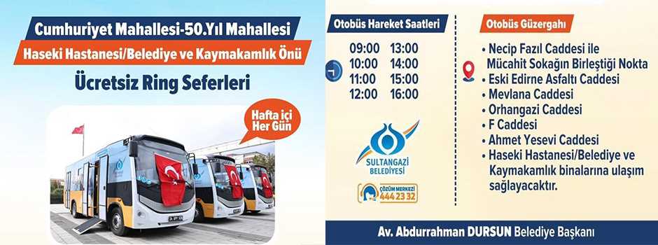  Av. Abdurrahman Dursun, Ücretsiz Ring Seferl…