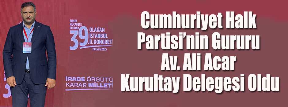 Cumhuriyet Halk Partisi’nin Gururu Av. Ali Ac…