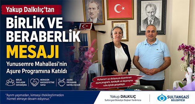 Yakup Dalkılıç’tan Birlik ve Beraberlik Mesajı: Yunusemre Mahallesi’nin Aşure Programına Katıldı